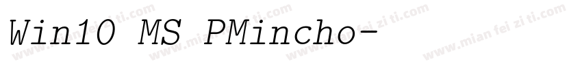 Win10 MS PMincho字体转换